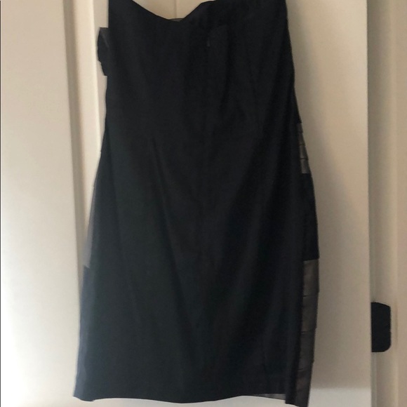 JESSICA MCCLINTOCK BLACK AND GOLD STRAPLESS DRESS - Picture 4 of 6